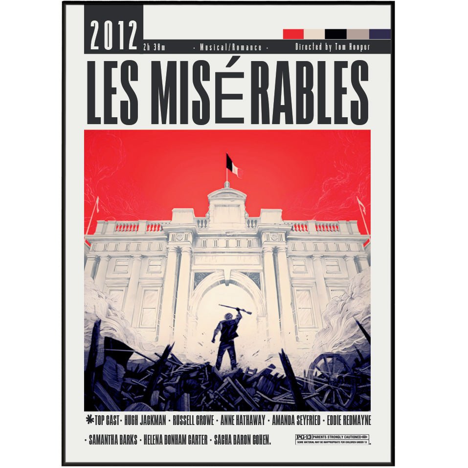 Les Misérables (2012) Movie Poster - 98 Types StudioModern Minimal Movies