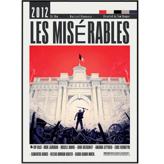 Les Misérables (2012) Movie Poster - 98 Types StudioModern Minimal Movies