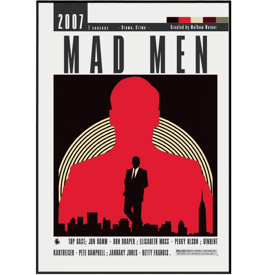 Mad Men TV Series Posters - 98 Types StudioModern Minimal Movies