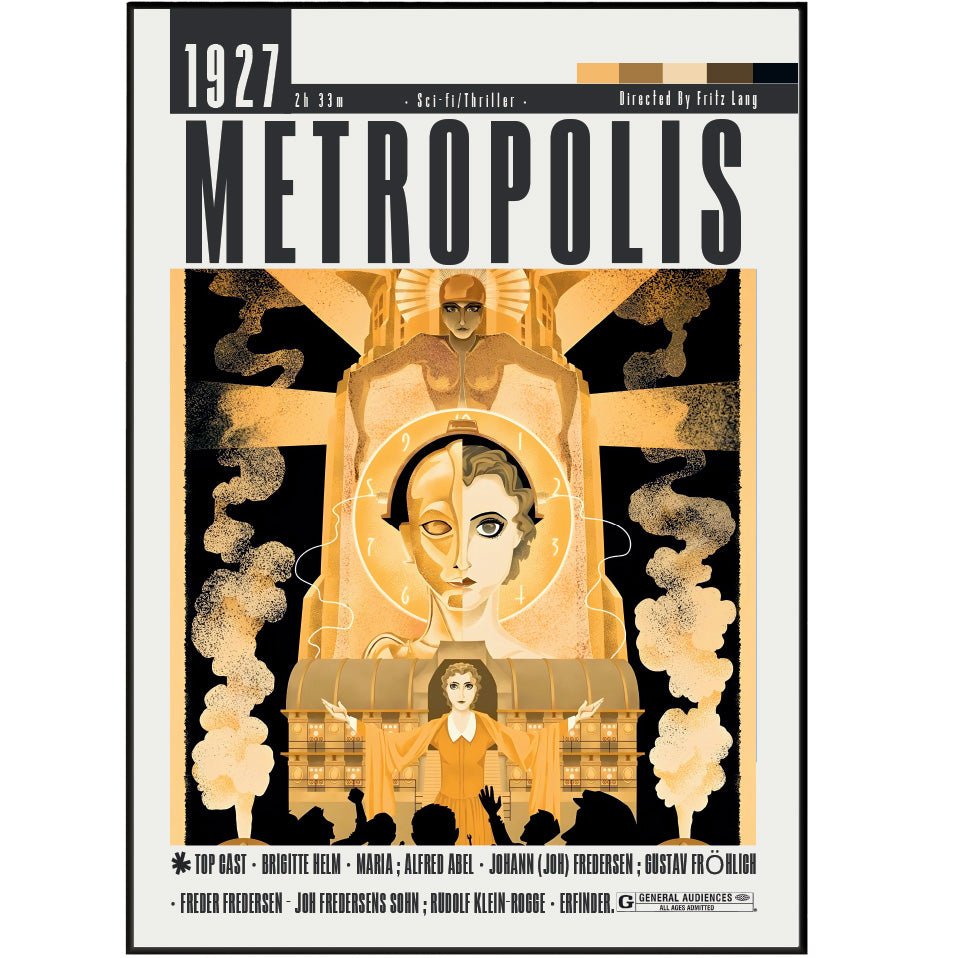 Metropolis (1927) Movie Poster - 98 Types StudioModern Minimal Movies