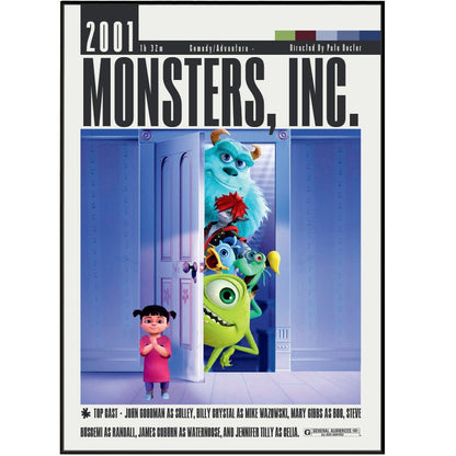 Monsters, Inc. (2001) Movie Poster - 98 Types StudioModern Minimal Movies