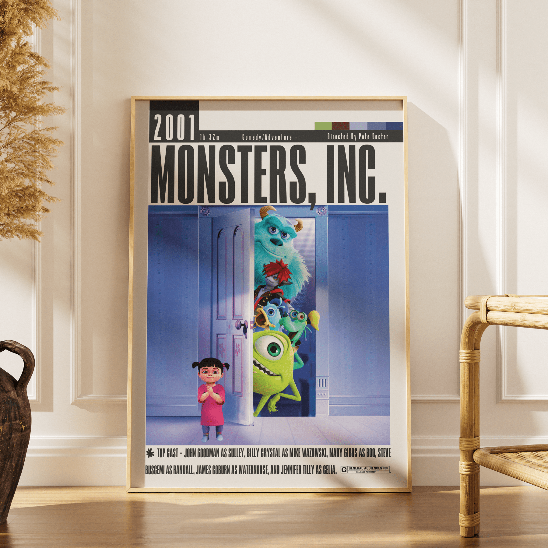 Monsters, Inc. (2001) Movie Poster - 98 Types StudioModern Minimal Movies