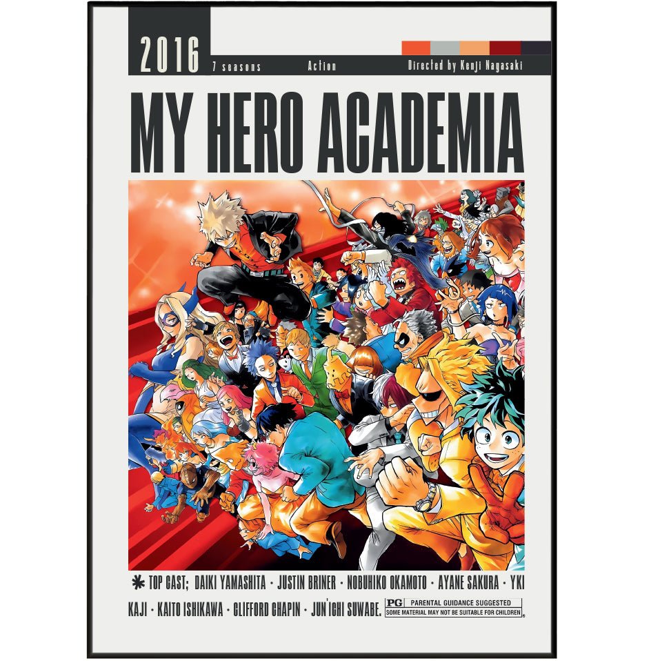 My Hero Academia (2016) Anime Posters - 98 Types StudioModern Minimal Movies