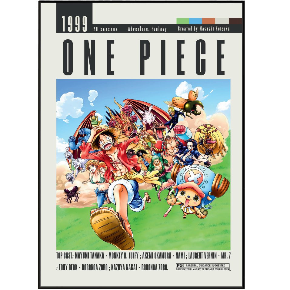 One Piece 1999 Anime Poster - 98 Types StudioModern Minimal Movies