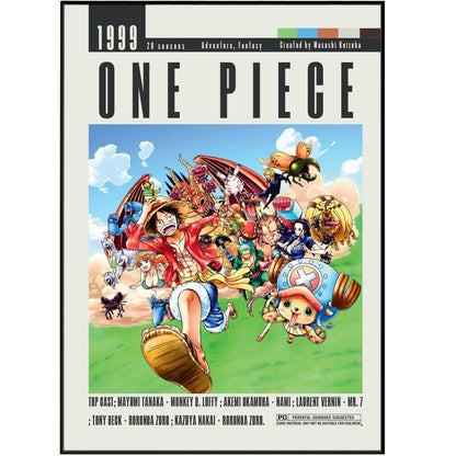 One Piece 1999 Anime Poster - 98 Types StudioModern Minimal Movies
