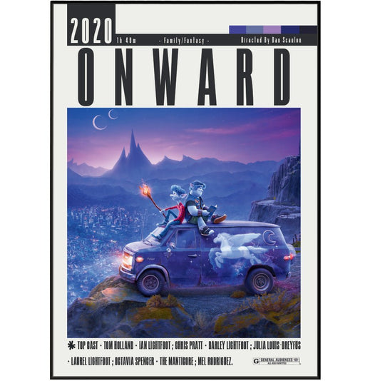 Onward (2020) Movie Poster - 98 Types StudioModern Minimal Movies