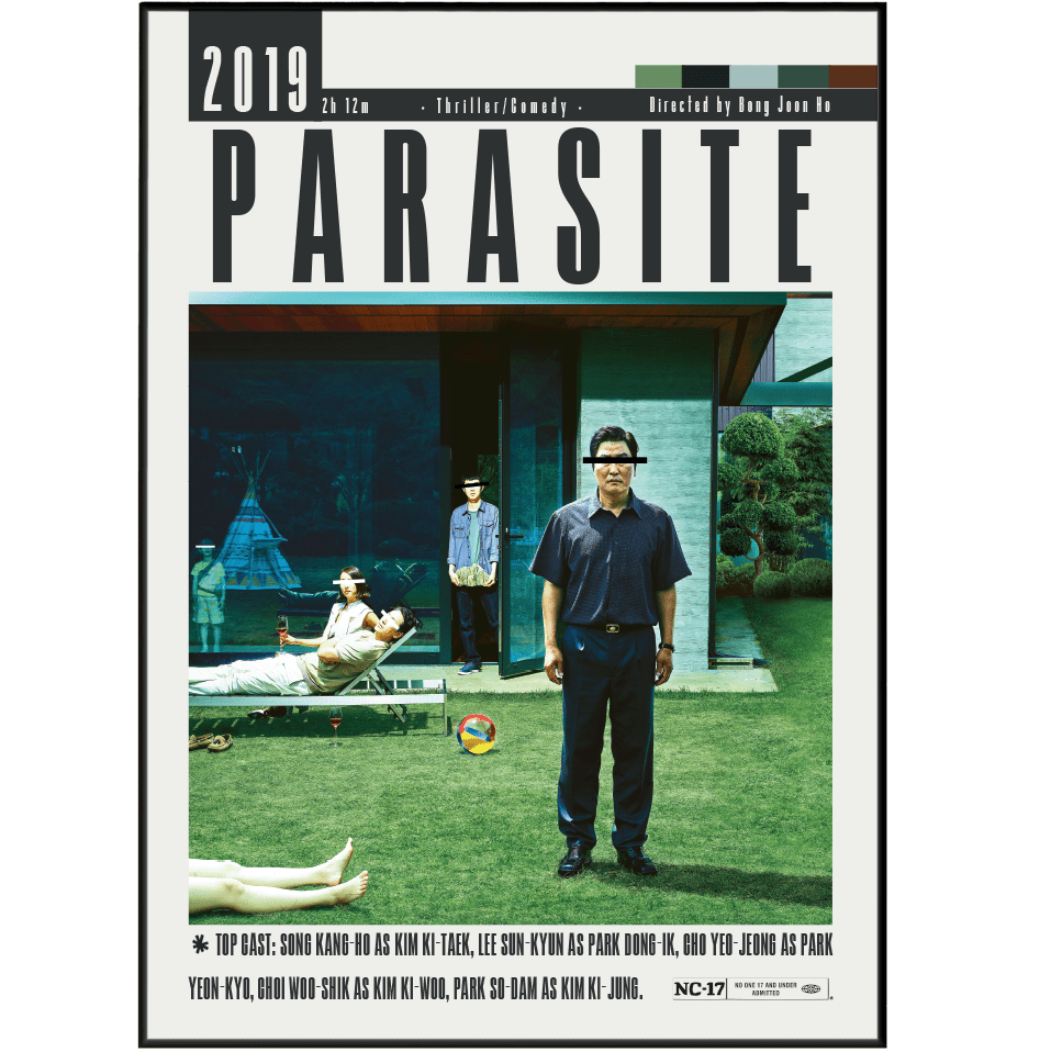 Parasite (2019) Movie Poster - 98 Types StudioModern Minimal Movies