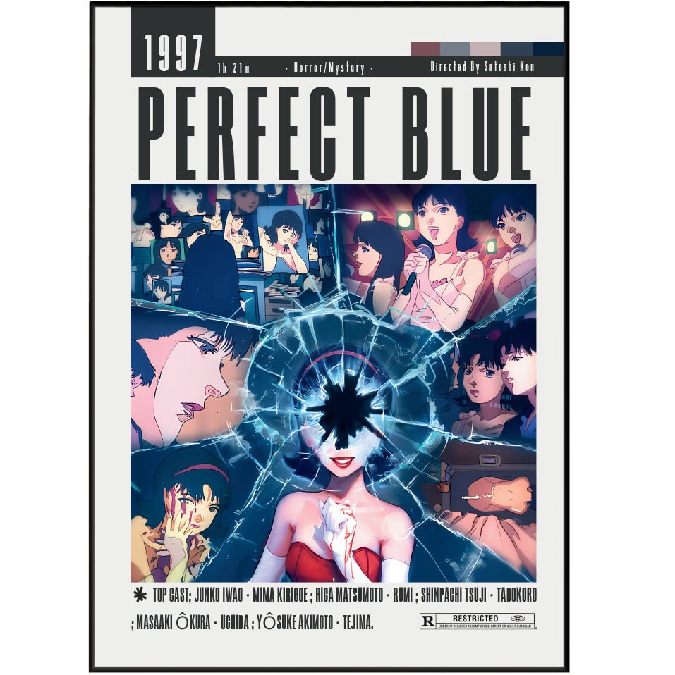 Perfect Blue (1997) Anime Poster - 98 Types StudioModern Minimal Movies