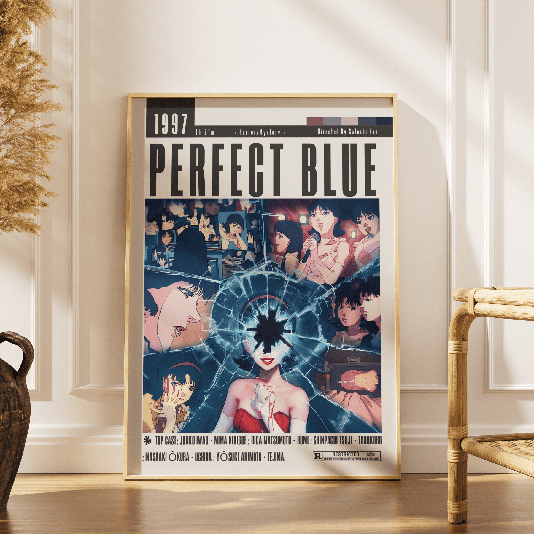 Perfect Blue (1997) Anime Poster - 98 Types StudioModern Minimal Movies