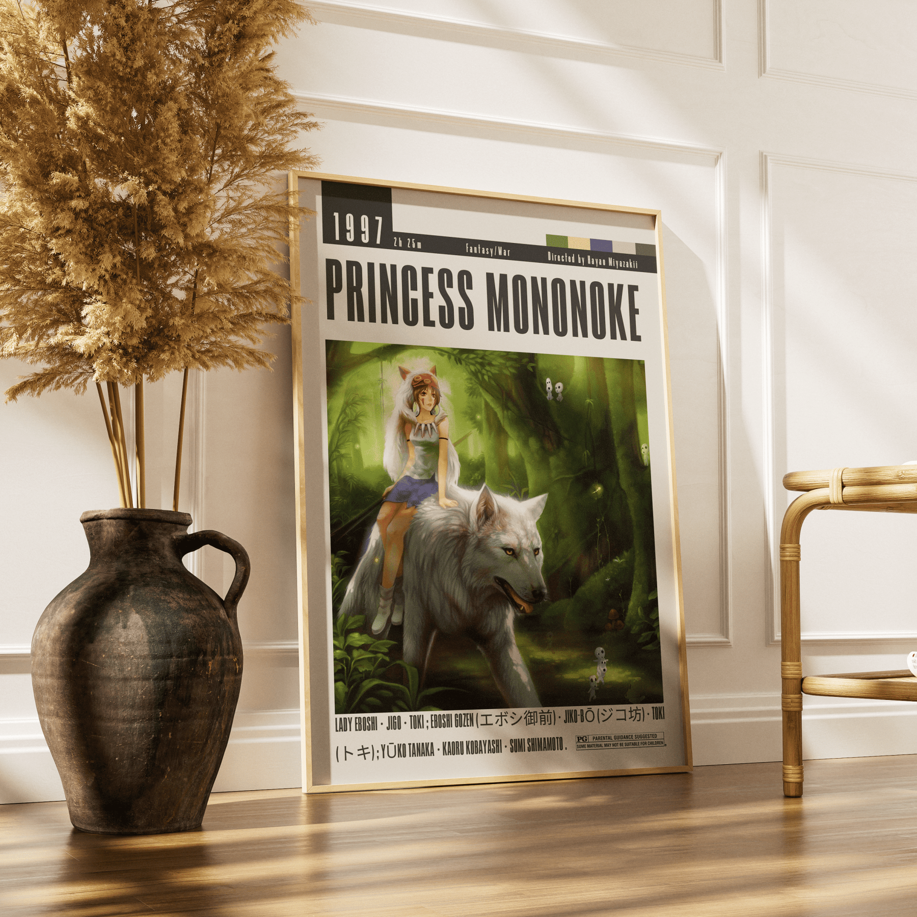 Princess Mononoke (1997) Studio Ghibli Movie Posters - 98 Types StudioModern Minimal Movies