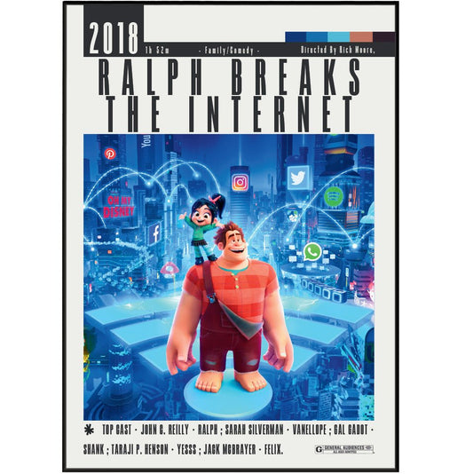 Ralph Breaks the Internet (2018) Movie Poster - 98 Types StudioModern Minimal Movies