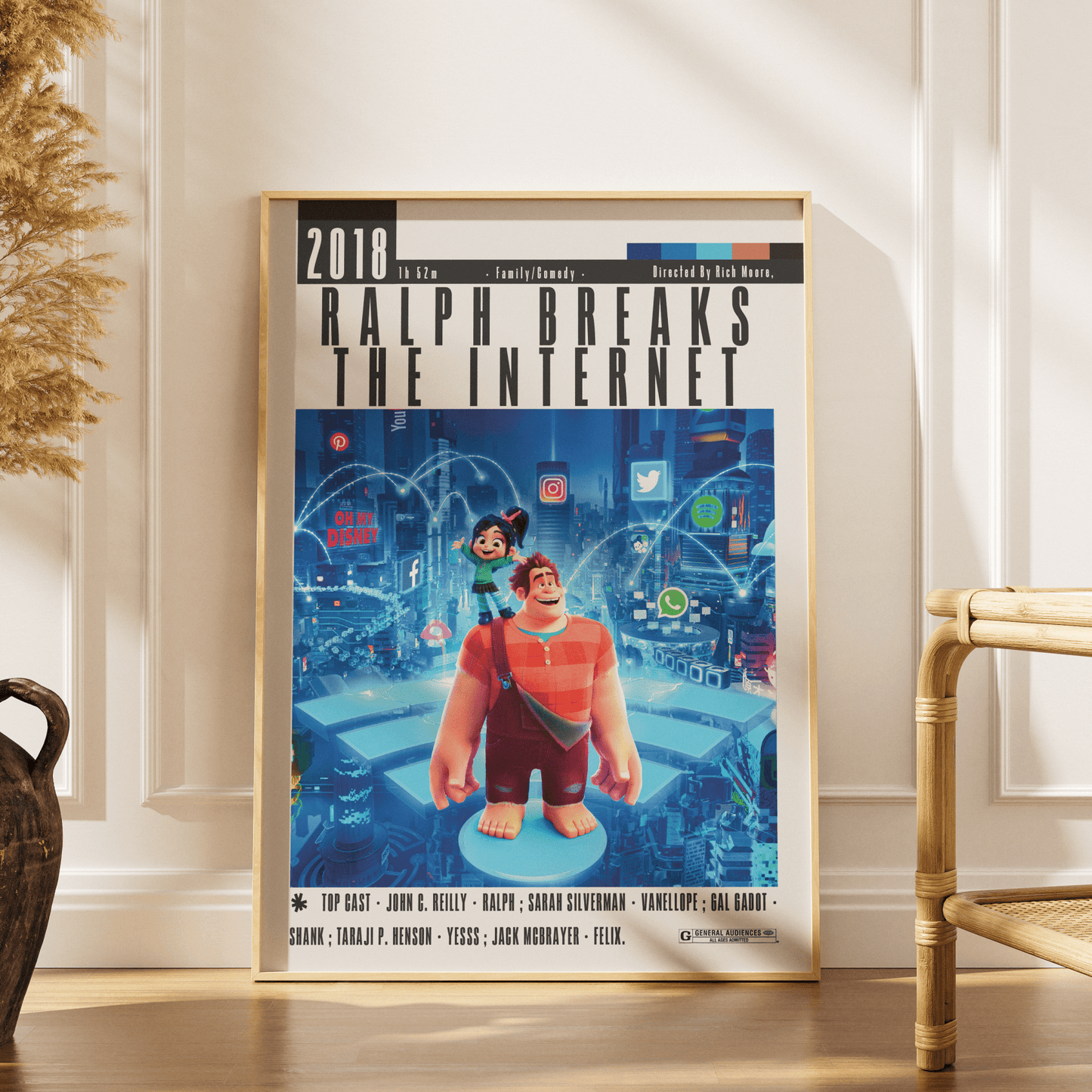 Ralph Breaks the Internet (2018) Movie Poster - 98 Types StudioModern Minimal Movies