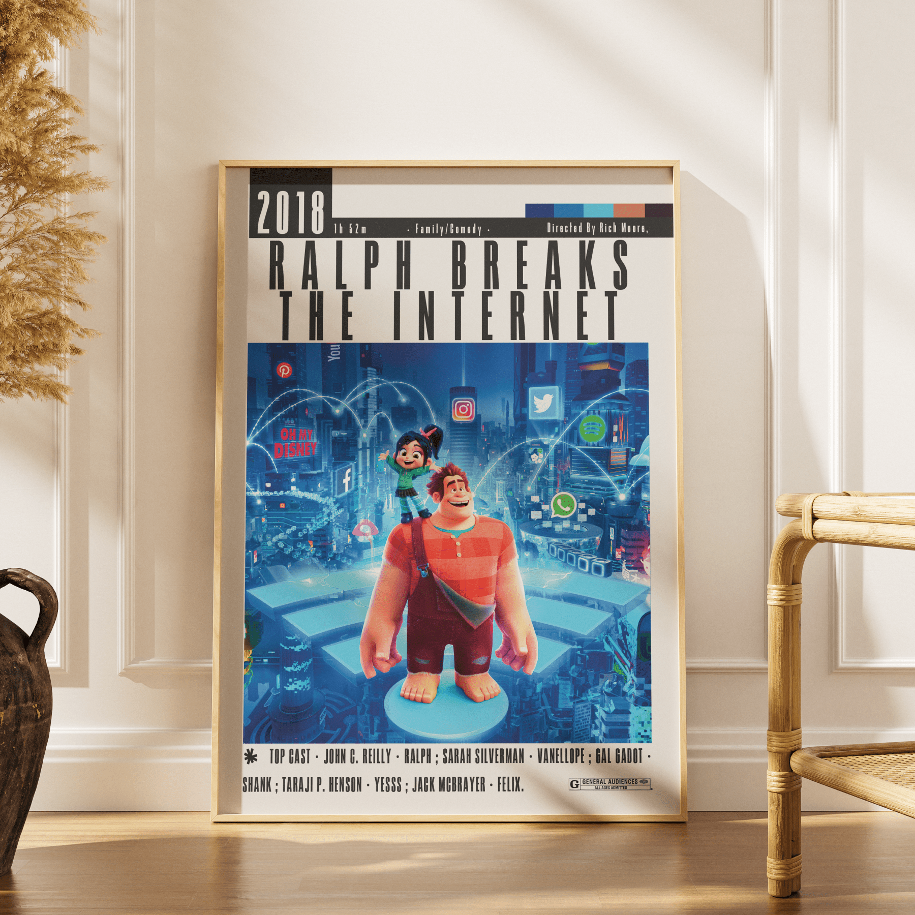 Ralph Breaks the Internet (2018) Movie Poster - 98 Types StudioModern Minimal Movies