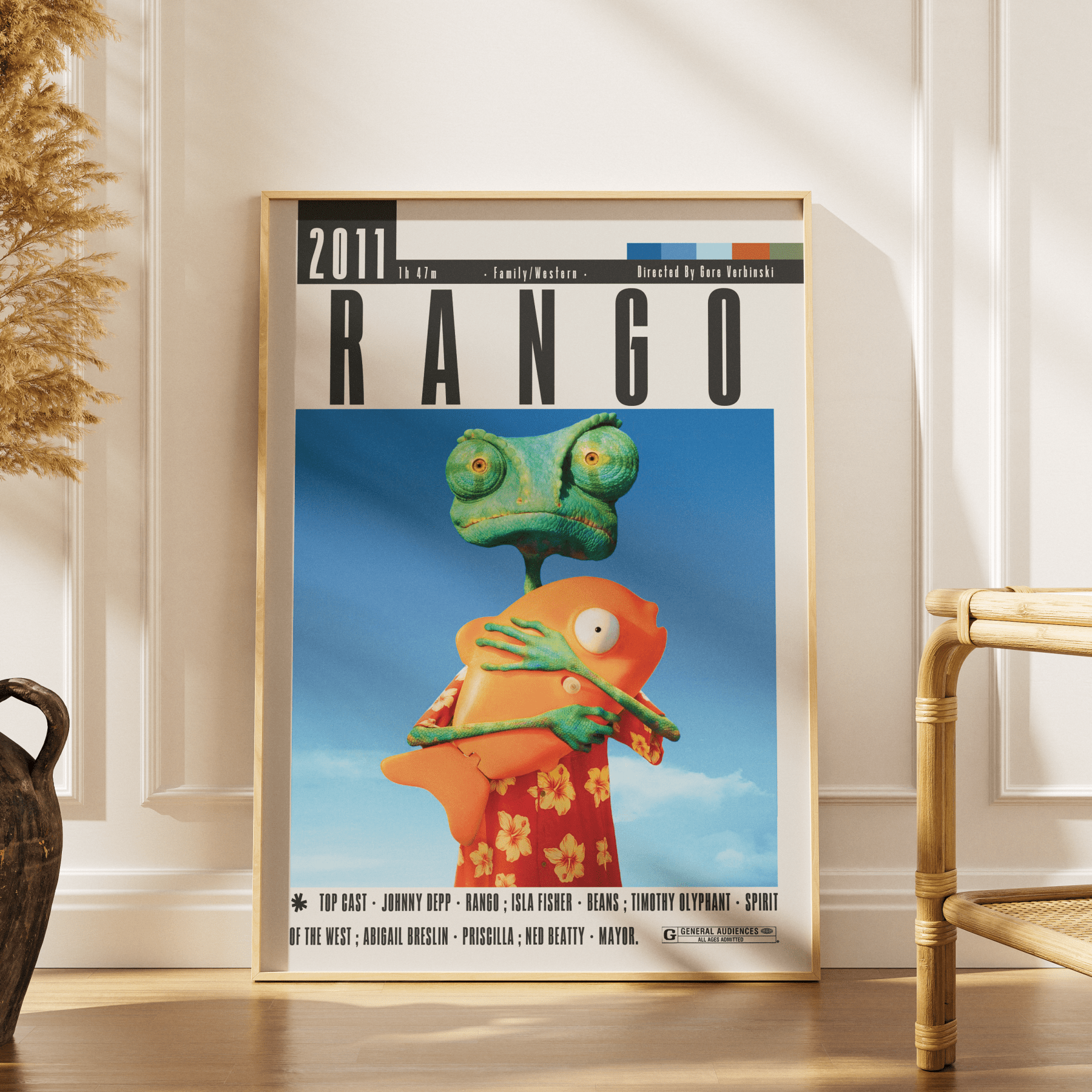 Rango (2011) Movie Poster - 98 Types StudioModern Minimal Movies