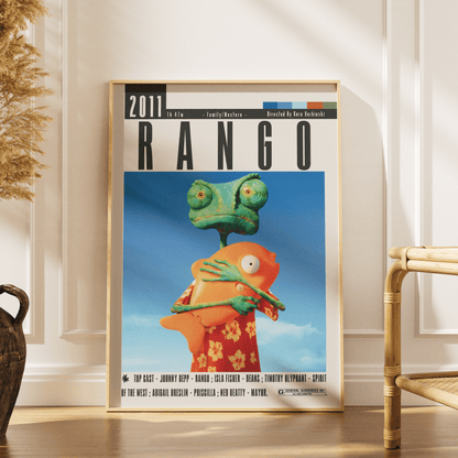 Rango (2011) Movie Poster - 98 Types StudioModern Minimal Movies