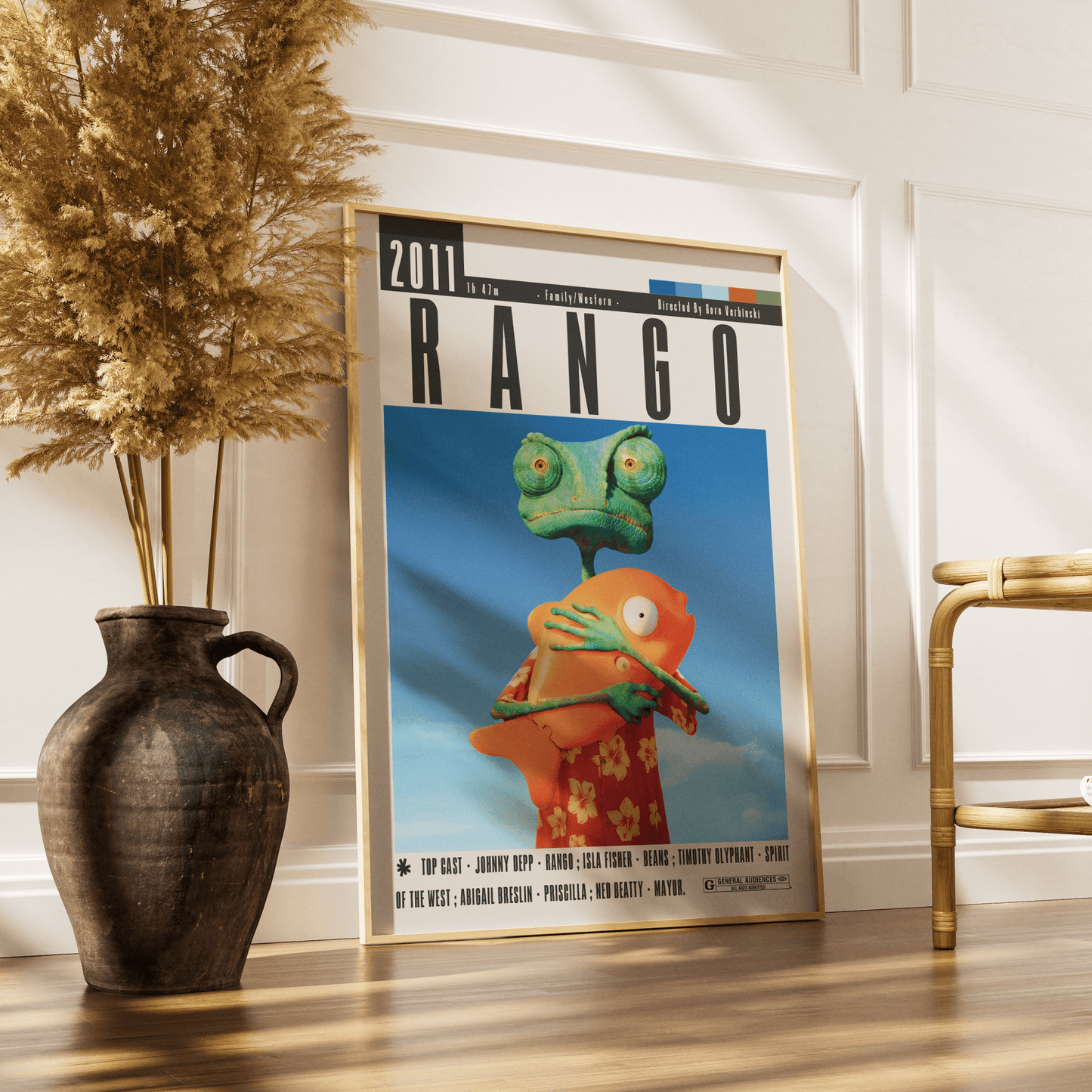 Rango (2011) Movie Poster - 98 Types StudioModern Minimal Movies