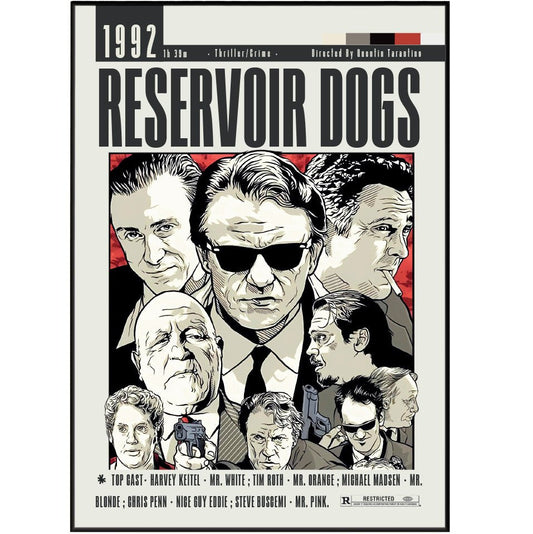 Reservoir Dogs (1992) Movie Poster - 98 Types StudioModern Minimal Movies