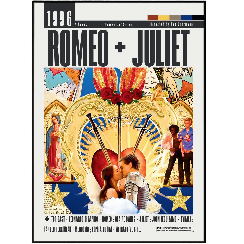 Romeo + Juliet (1996) Movie Poster - 98 Types StudioModern Minimal Movies