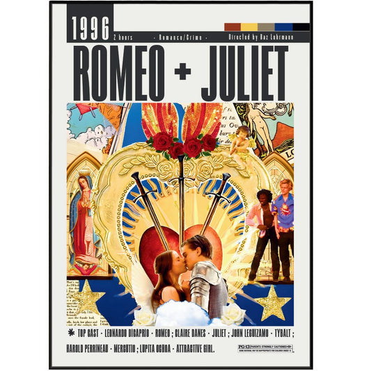Romeo + Juliet (1996) Movie Poster - 98 Types StudioModern Minimal Movies