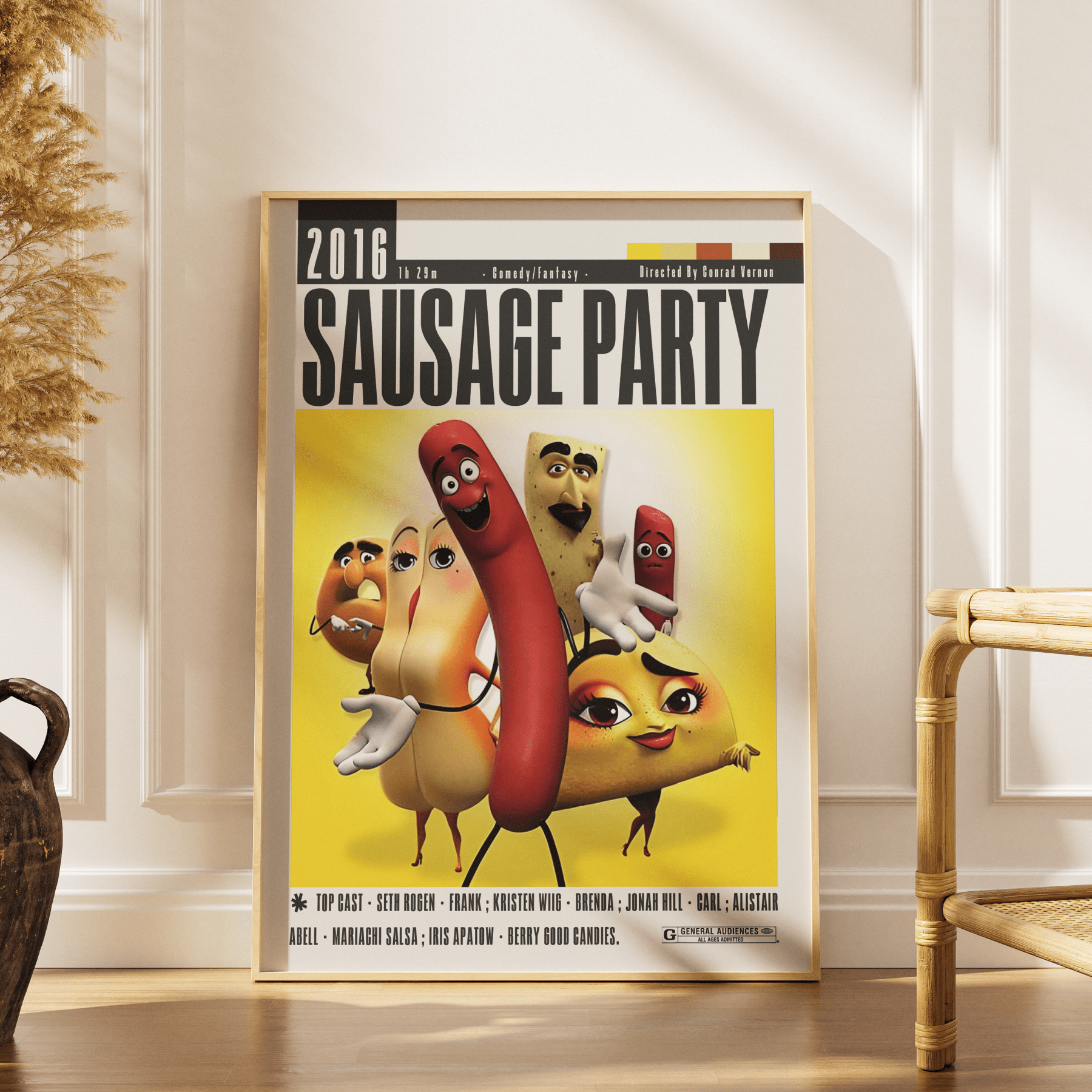 Sausage Party (2016) Movie Poster - 98 Types StudioModern Minimal Movies