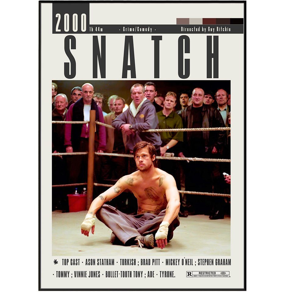 Snatch (2000) Movie Poster - 98 Types StudioModern Minimal Movies