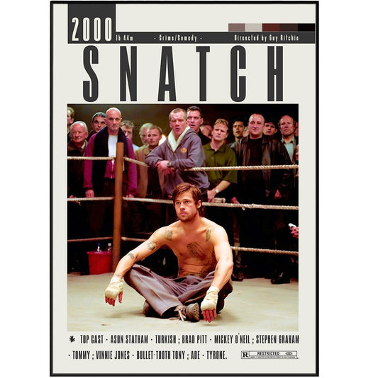 Snatch (2000) Movie Poster - 98 Types StudioModern Minimal Movies