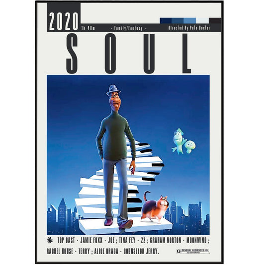 Soul (2020) Movie Poster - 98 Types StudioModern Minimal Movies