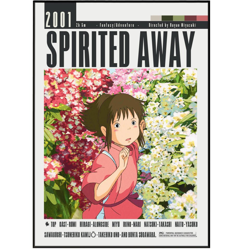 Spirited Away (2001) Studio Ghibli Anime Poster - 98 Types StudioModern Minimal Movies