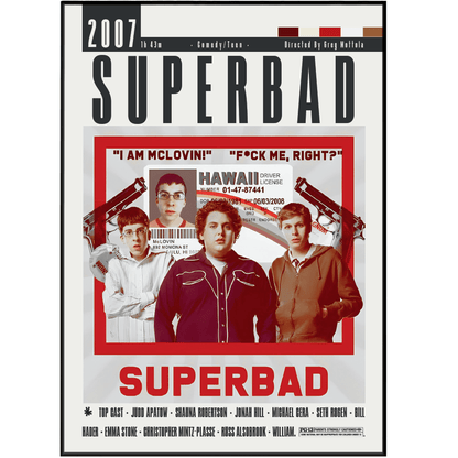 Superbad (2007) Movie Posters - 98 Types StudioModern Minimal Movies