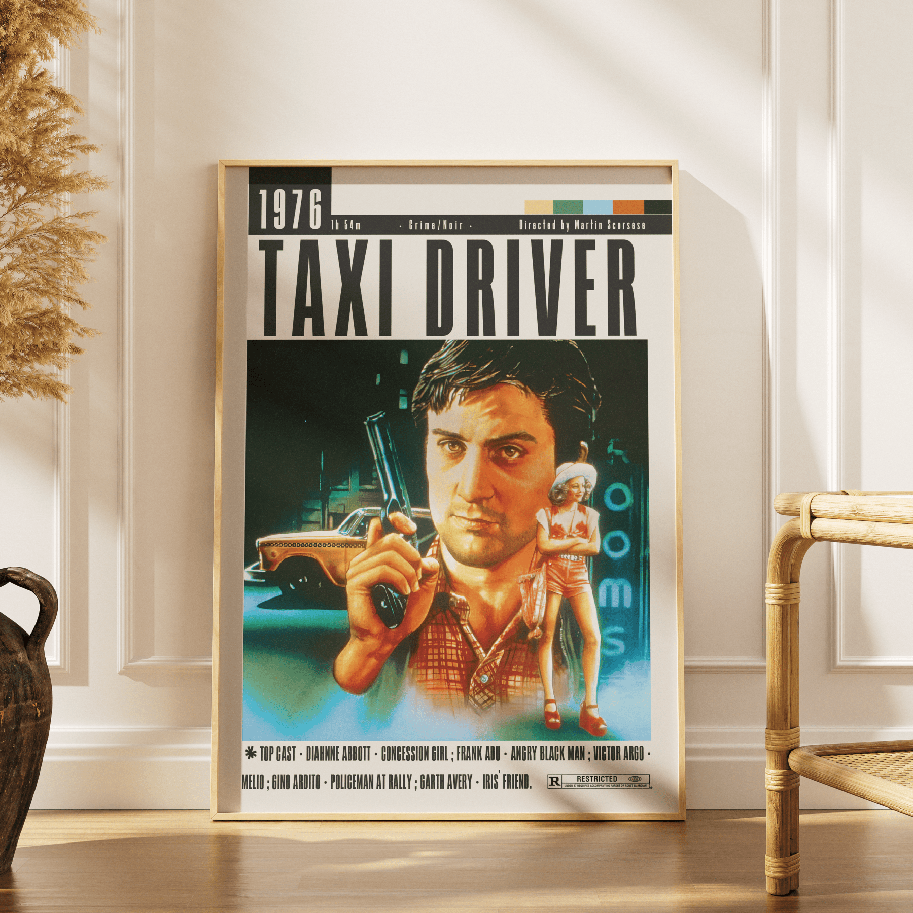 Taxi Driver (1976) Movie Poster - 98 Types StudioModern Minimal Movies