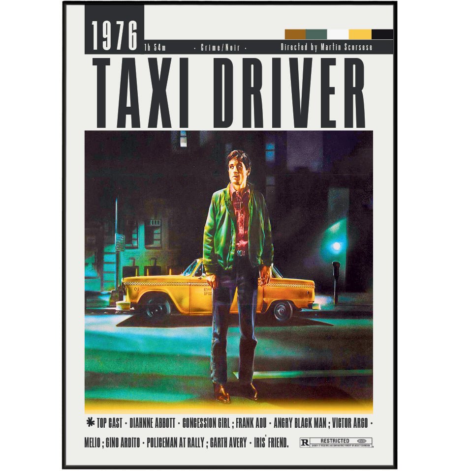 Taxi Driver (1976) Movie Posters - 98 Types StudioModern Minimal Movies