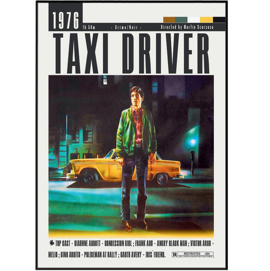 Taxi Driver (1976) Movie Posters - 98 Types StudioModern Minimal Movies
