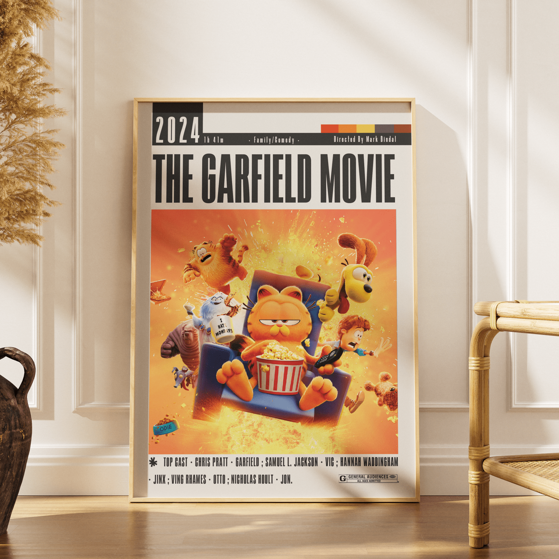 The Garfield Movie (2024) Movie Poster - 98 Types StudioModern Minimal Movies
