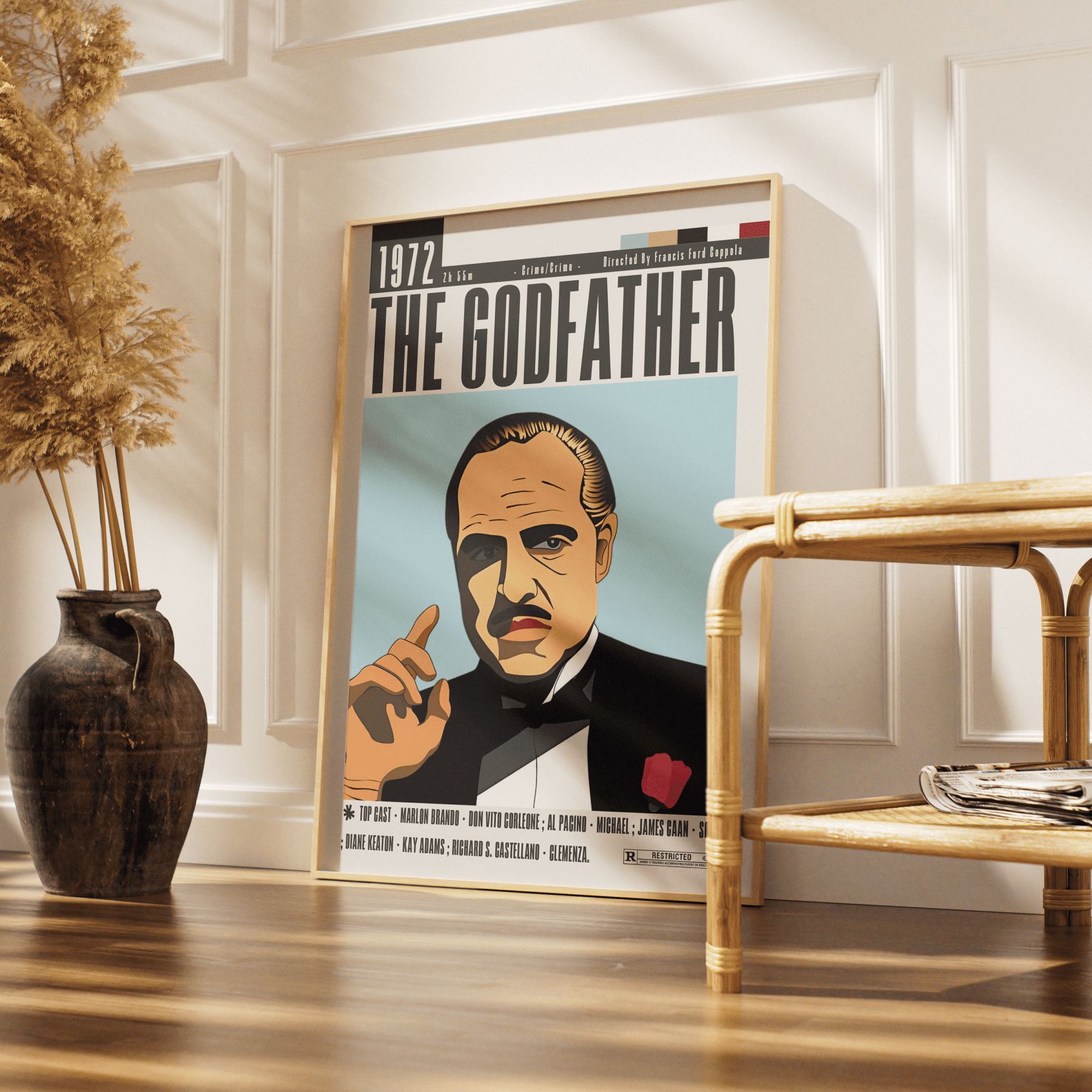 The Godfather 1972 Movie Poster - 98 Types StudioModern Minimal Movies