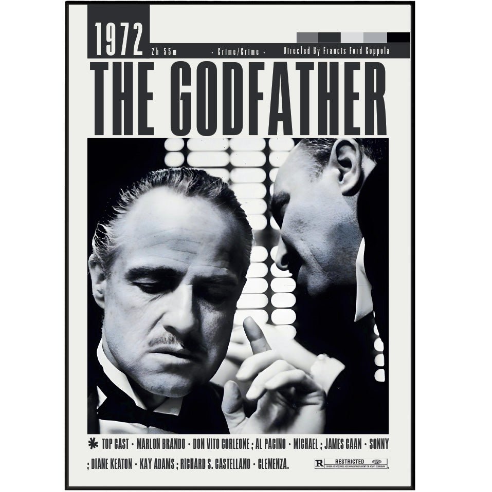 The Godfather (1972) Movie Poster - 98 Types StudioModern Minimal Movies