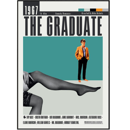 The Graduate (1967) Movie Poster - 98 Types StudioModern Minimal Movies