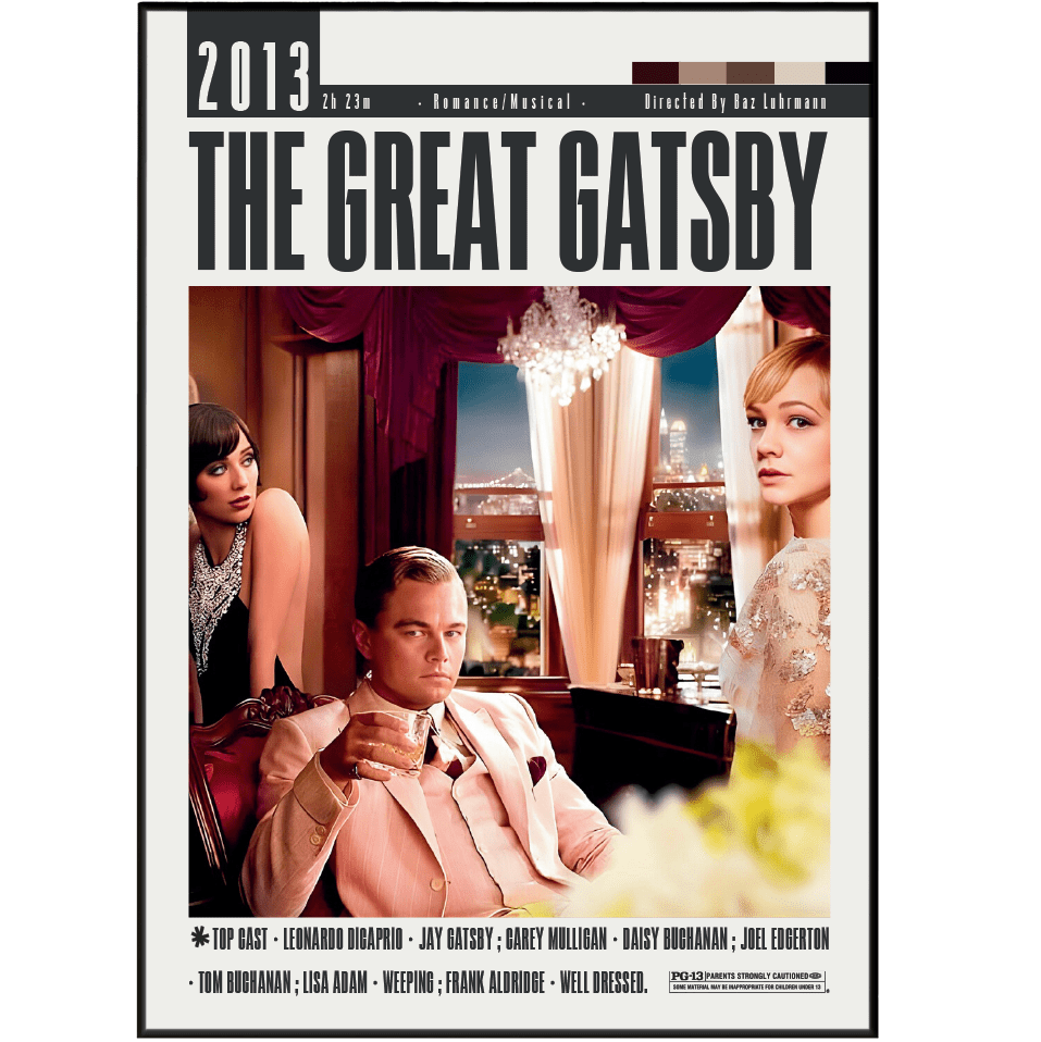 The Great Gatsby (2013) Movie Posters - 98 Types StudioModern Minimal Movies