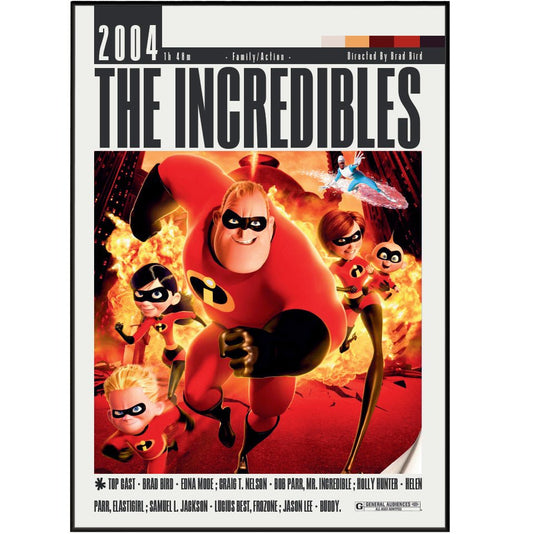 The Incredibles (2004) Movie Poster - 98 Types StudioModern Minimal Movies
