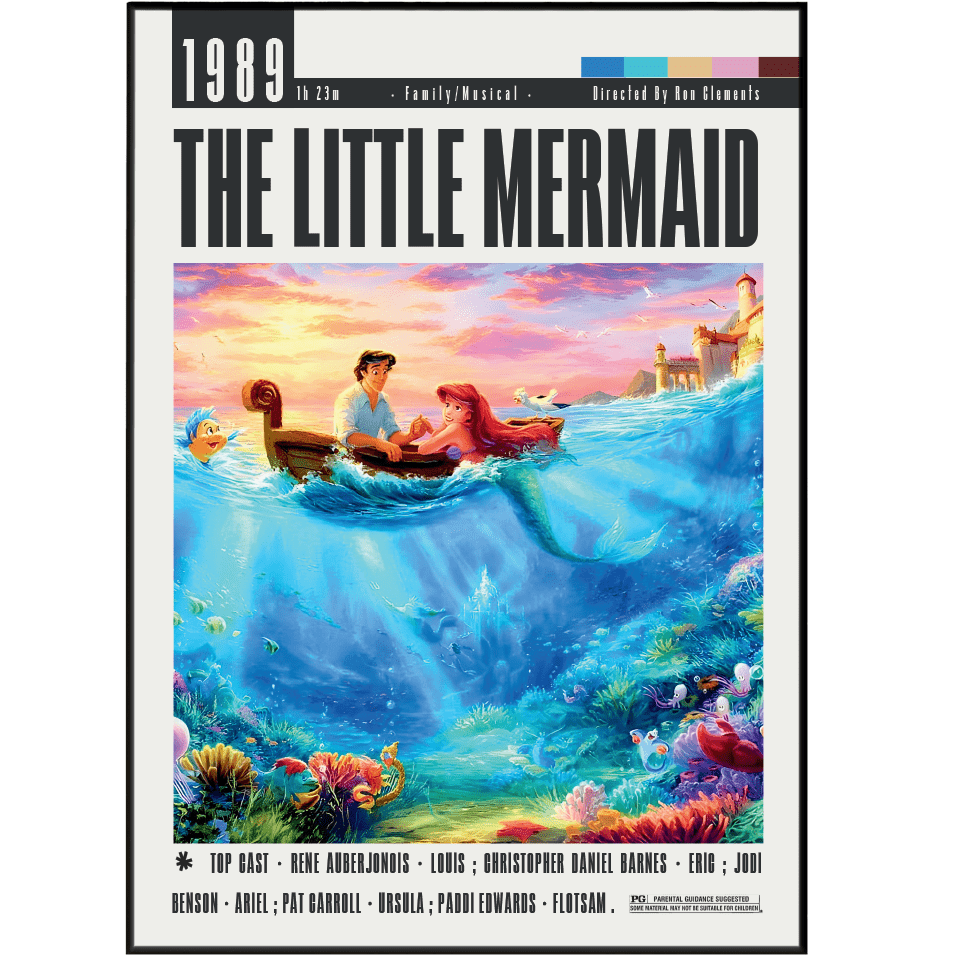The Little Mermaid (1989) Movie Posters - 98 Types StudioModern Minimal Movies