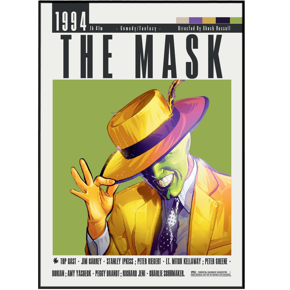 The Mask (1994) Movie Posters - 98 Types StudioModern Minimal Movies