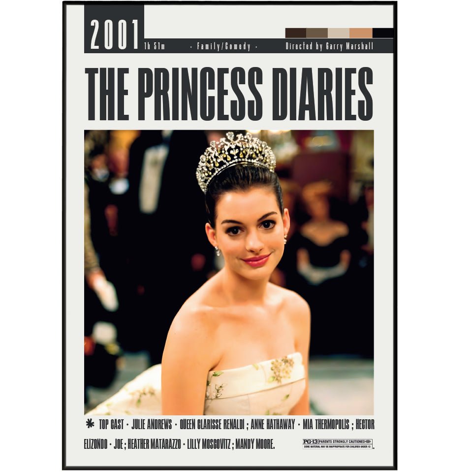 The Princess Diaries (2001) Movie Poster - 98 Types StudioModern Minimal Movies