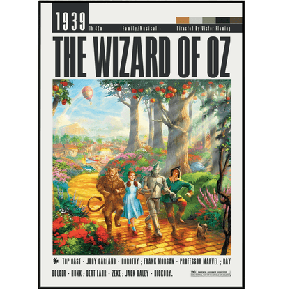 The Wizard of Oz 1939 Movie Poster - 98 Types StudioModern Minimal Movies