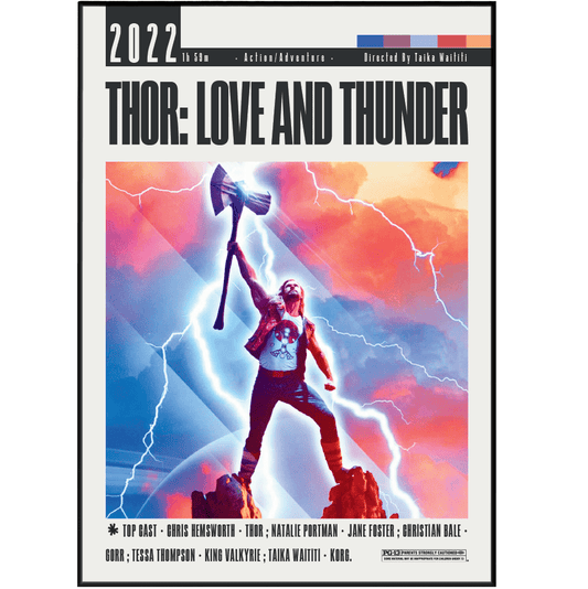 Thor: Love and Thunder (2022) Movie Poster - 98 Types StudioModern Minimal Movies