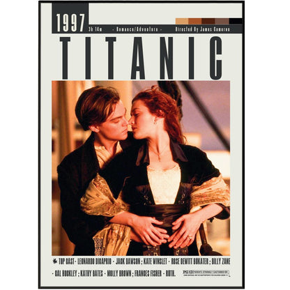 Titanic (1997) Movie Poster - 98 Types StudioModern Minimal Movies