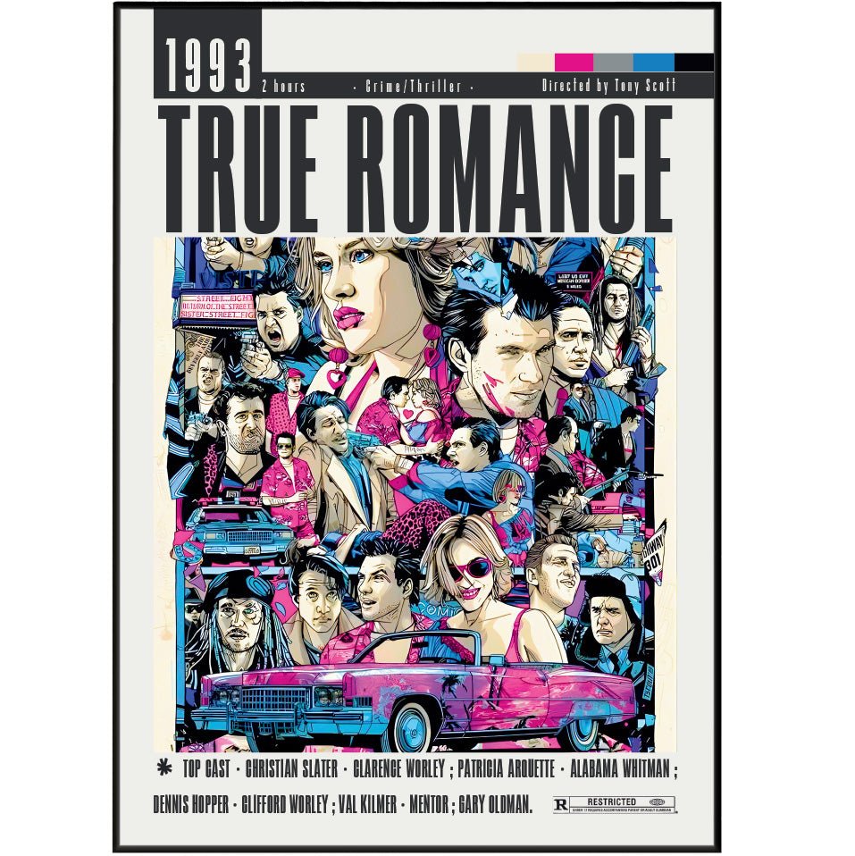 True Romance (1993) Movies Posters - 98 Types StudioModern Minimal Movies