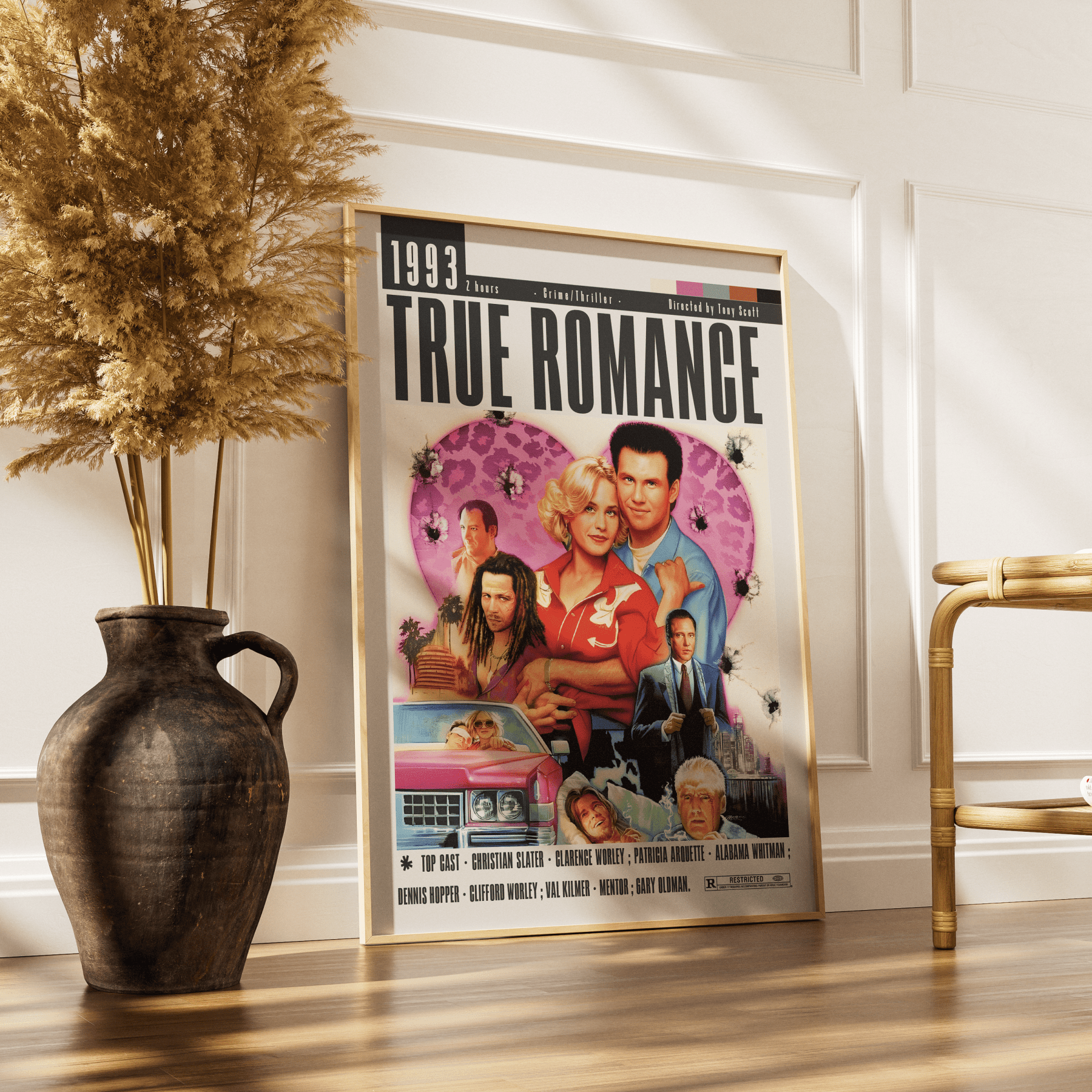 True Romance Movie Poster - 98 Types StudioModern Minimal Movies
