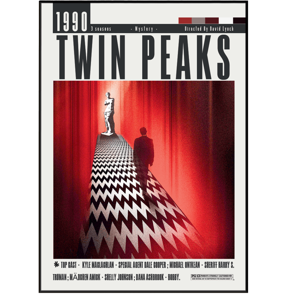 Twin Peaks 1990 TV Serie Poster - 98 Types StudioModern Minimal Movies
