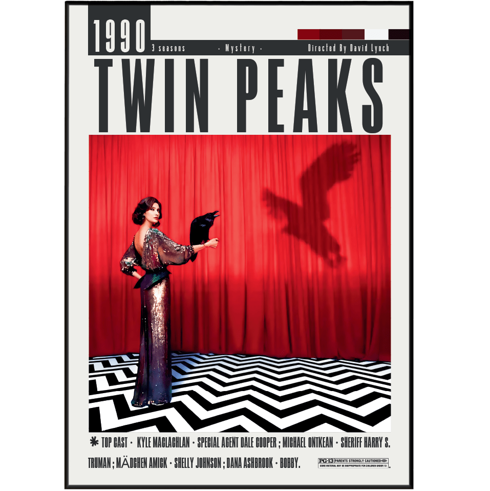 Twin Peaks (1990) TV Serie Poster - 98 Types StudioModern Minimal Movies