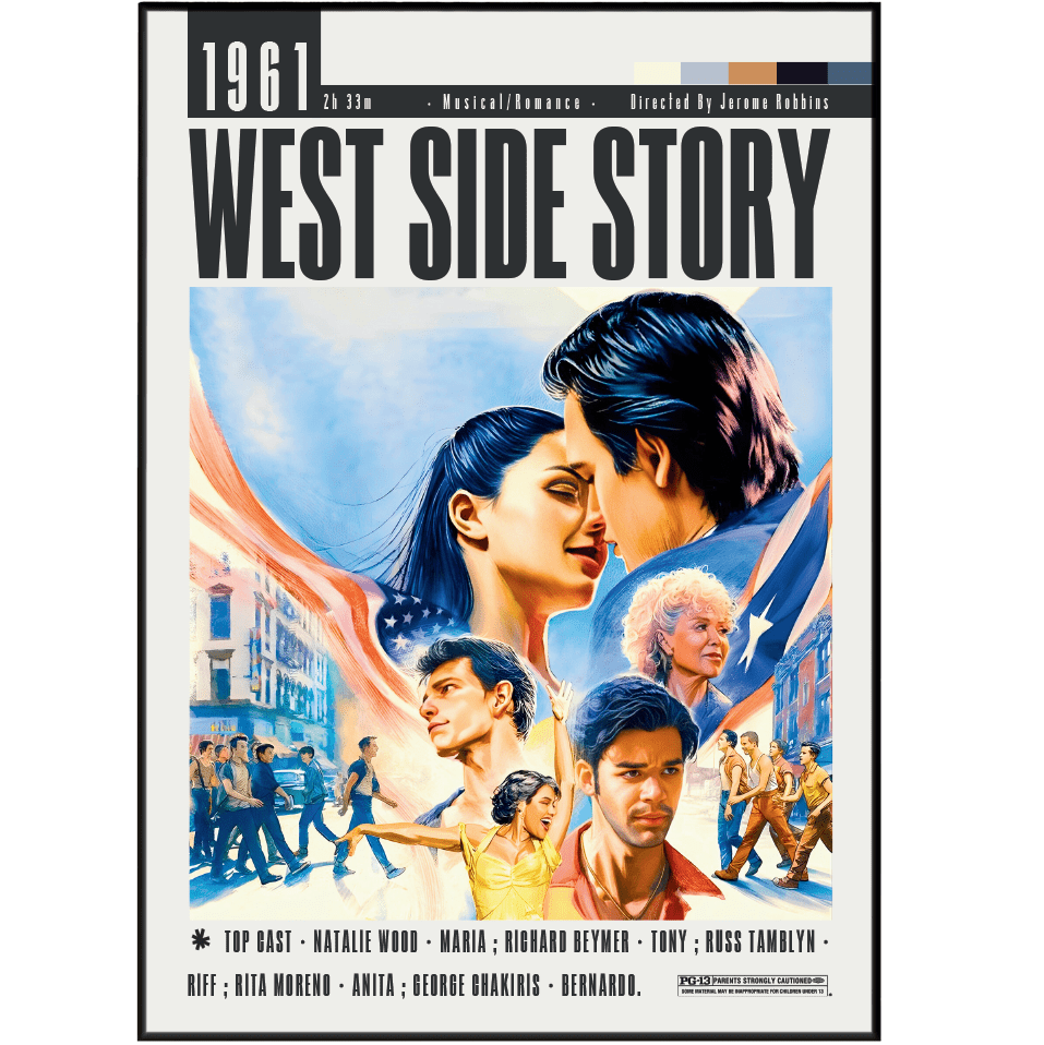 West Side Story (1961) Movie Posters - 98 Types StudioModern Minimal Movies
