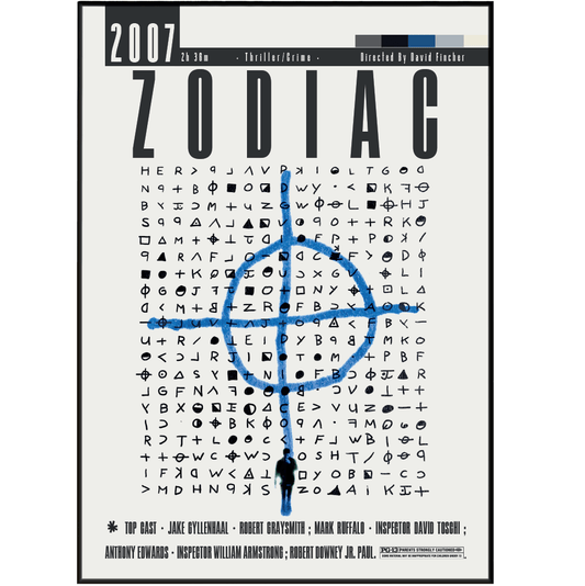 Zodiac (2007) Movie Posters - 98 Types StudioModern Minimal Movies